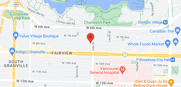 map of 1001 W 8TH AVENUE
